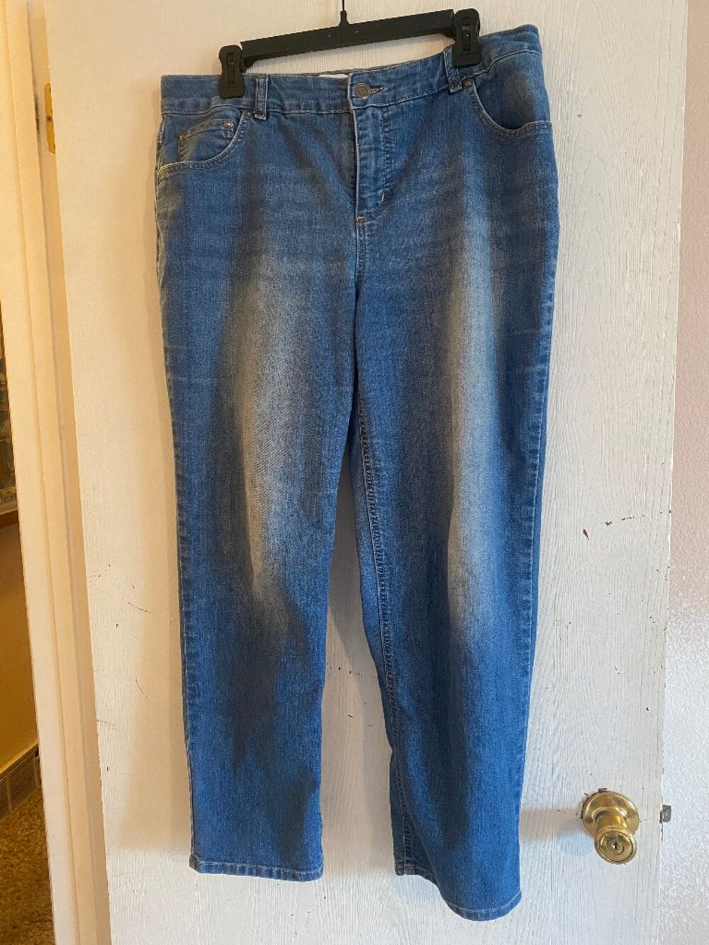JMS JUST MY SIZE Jeans Size 16 W Short Stretch Straight Leg Blue Denim Classic